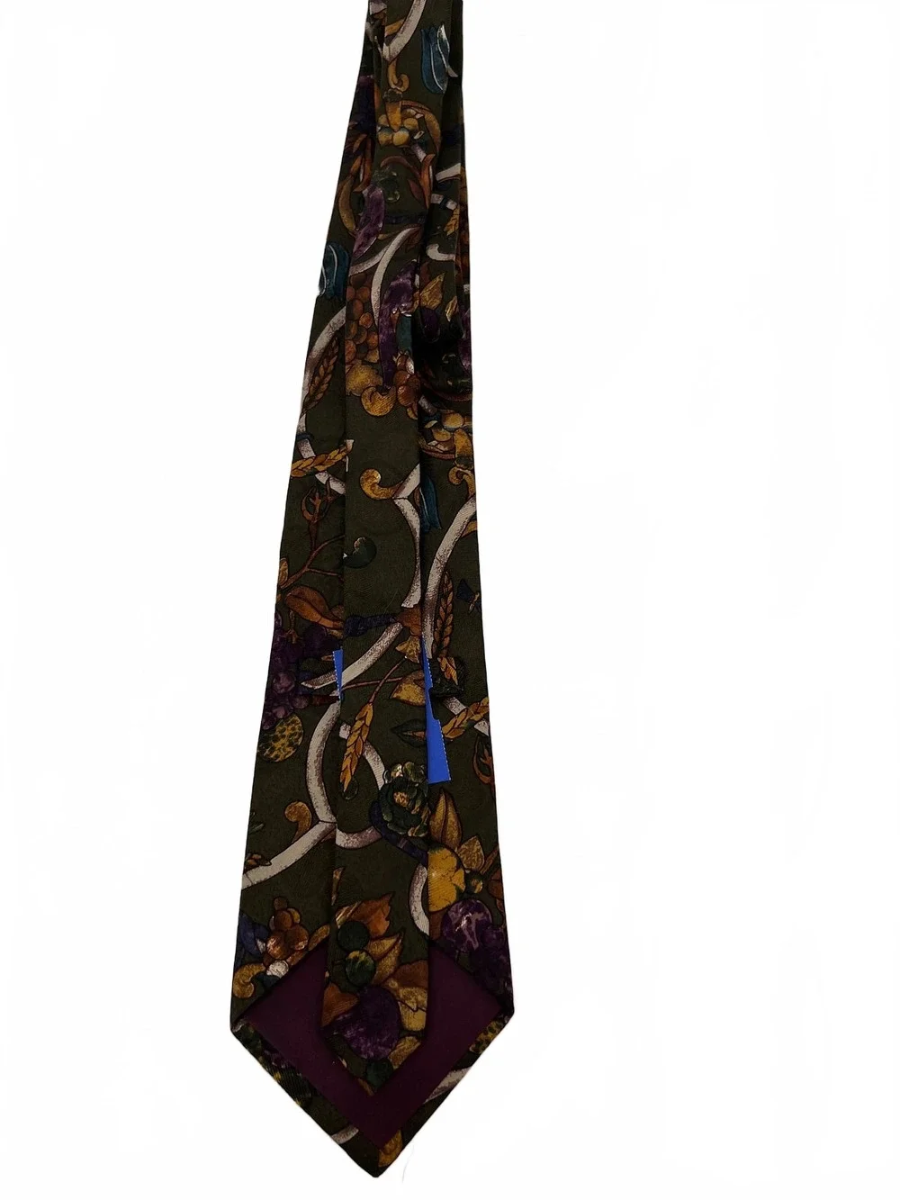 Bill Robin Son Floral Silk Tie | Green & Gold OS Regular